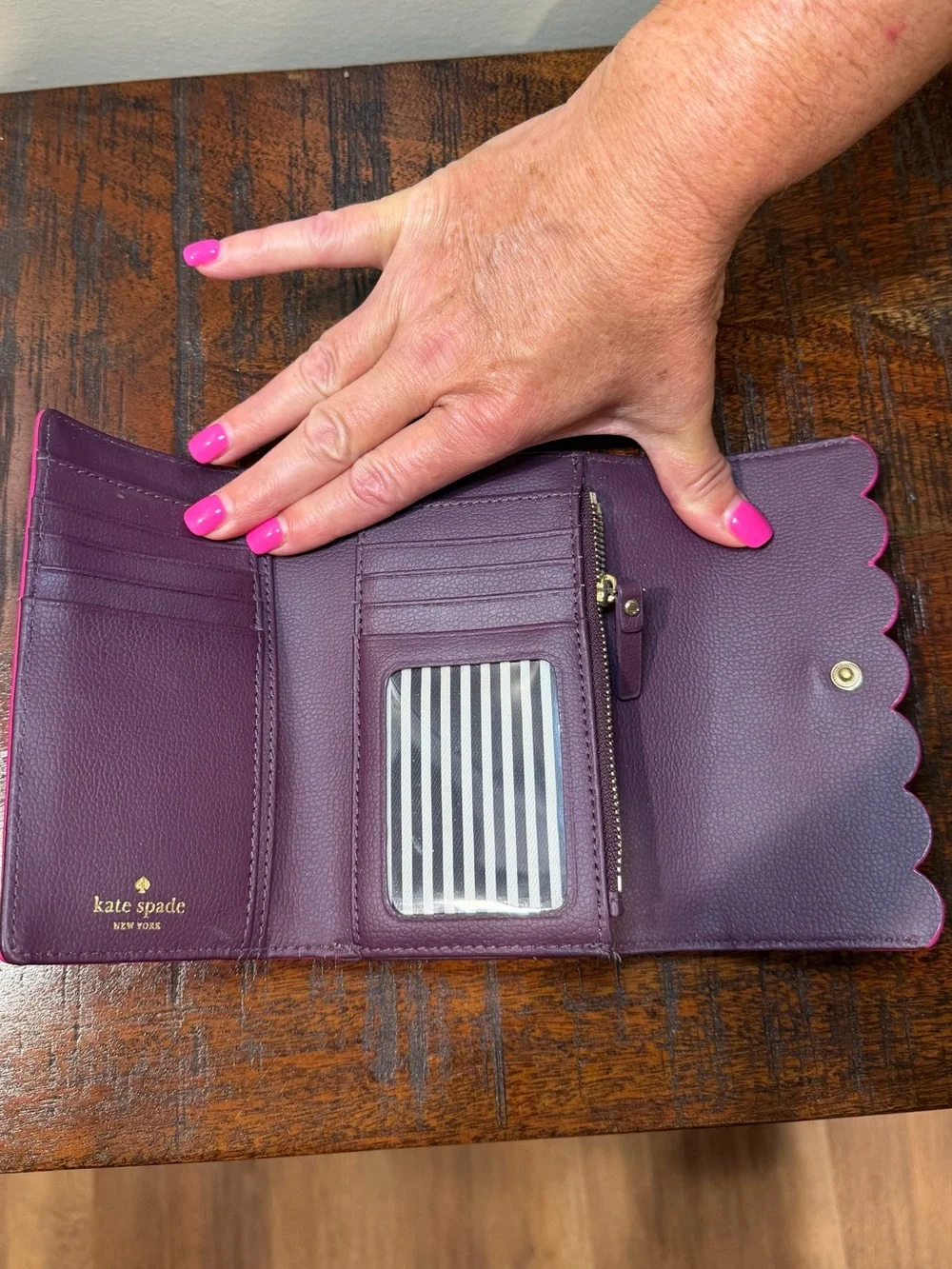 Kate Spade Hot Pink Scalloped Wallet